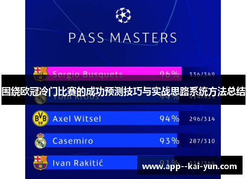 围绕欧冠冷门比赛的成功预测技巧与实战思路系统方法总结